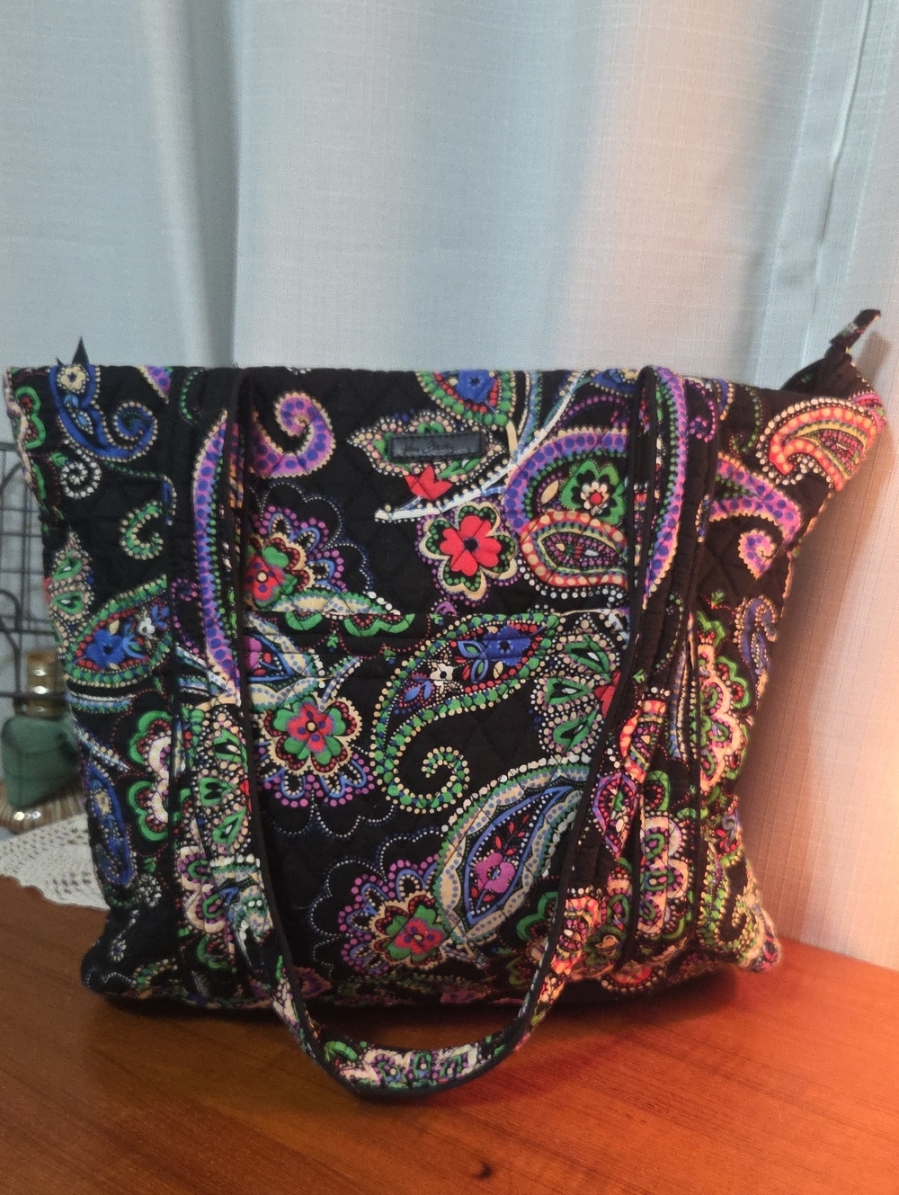 Vera Bradley Quilted Miller Paisley Tote/Travel  Bag with Multicolor Floral